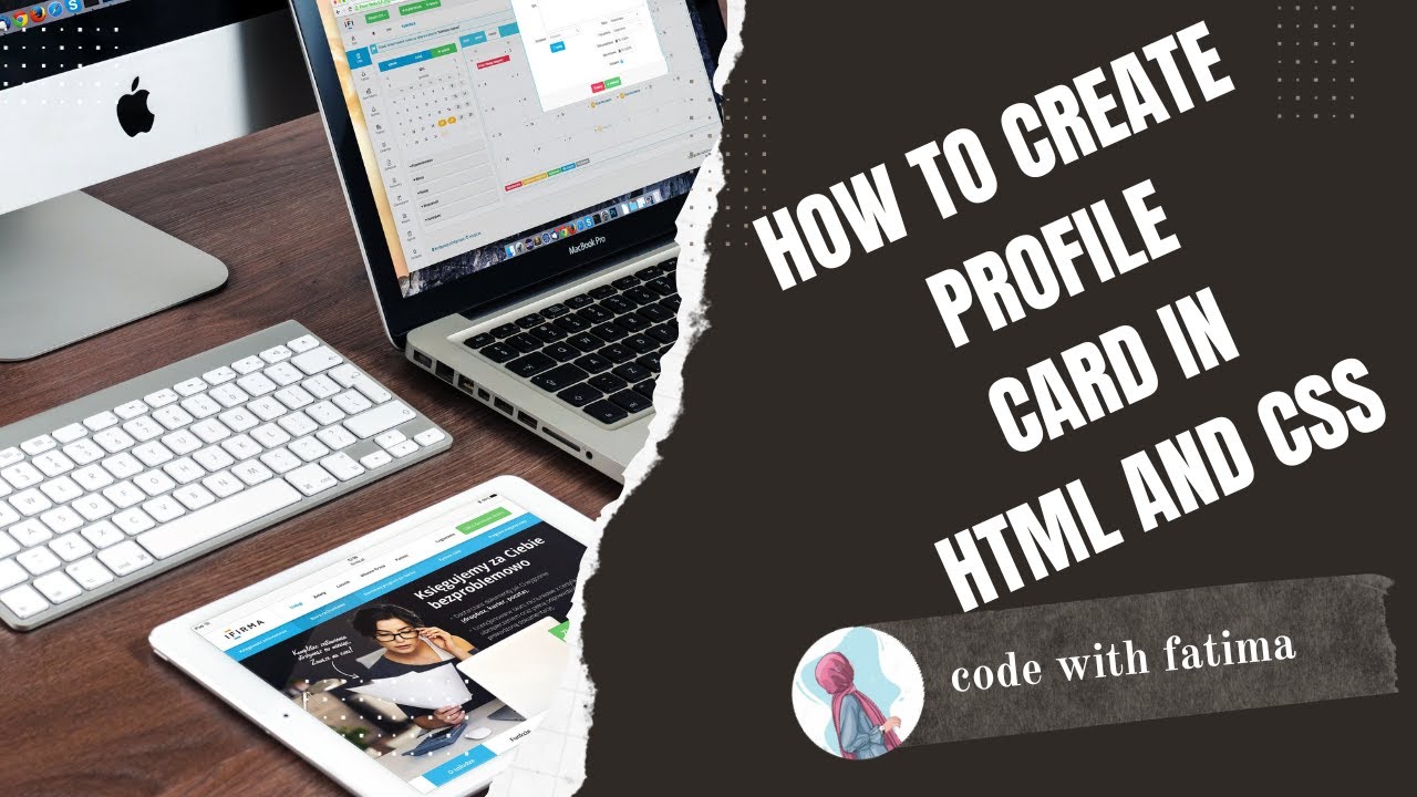 How to create Profile Card in HTML and CSS - YouTube