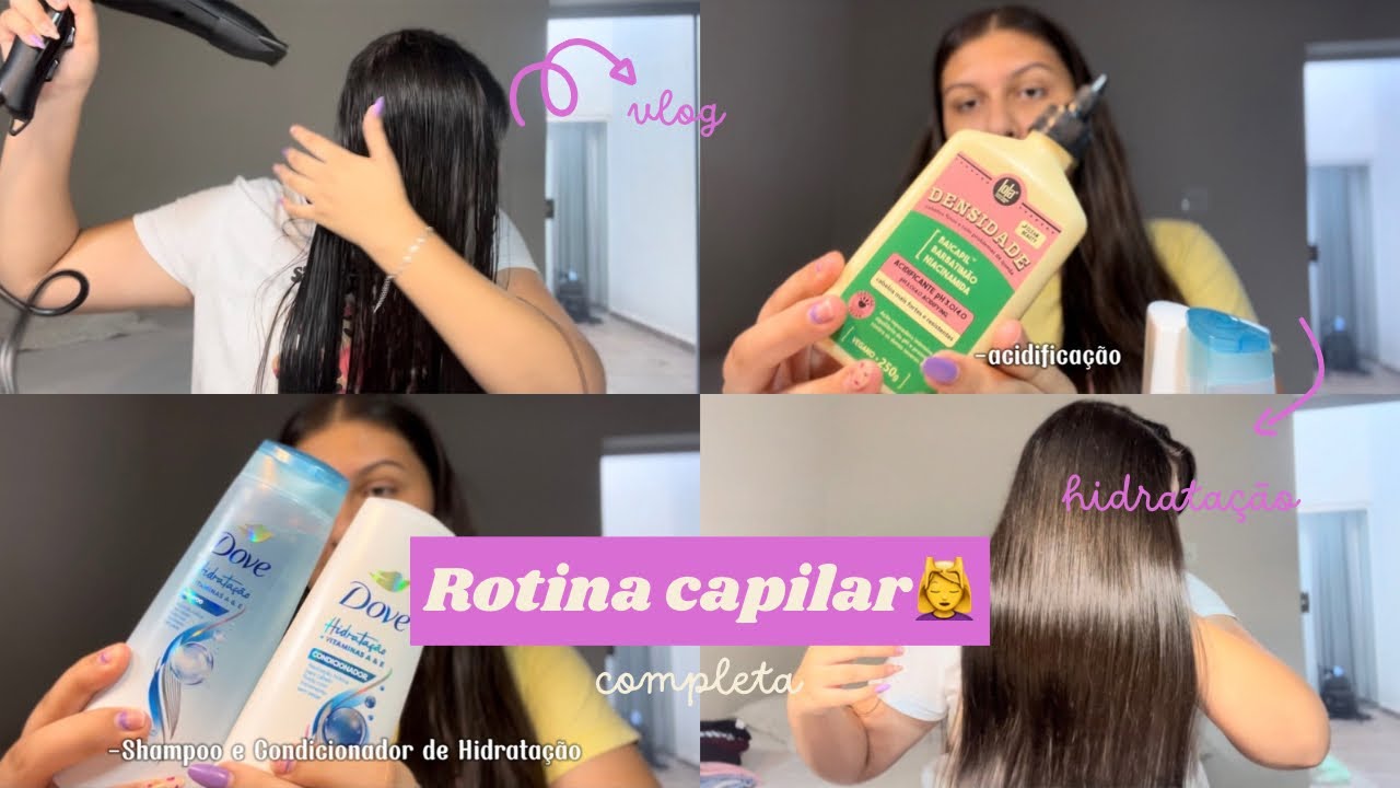 lavando e hidratando cabelo! Rotina Capilar
