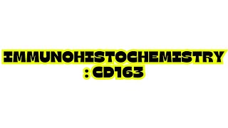 IMMUNOHISTOCHEMISTRY: CD163