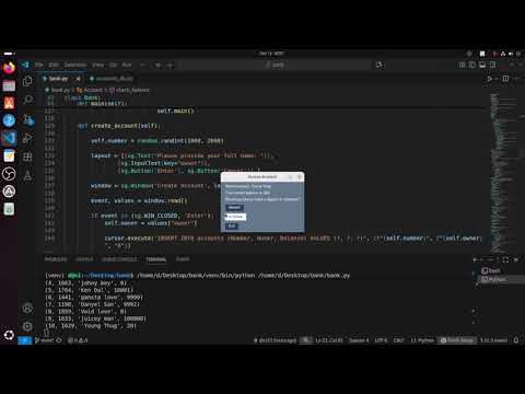 Python SQLITE | Bank App pt2
