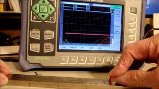 Ultrasonic 45 degree shear tip diffraction depth sizing