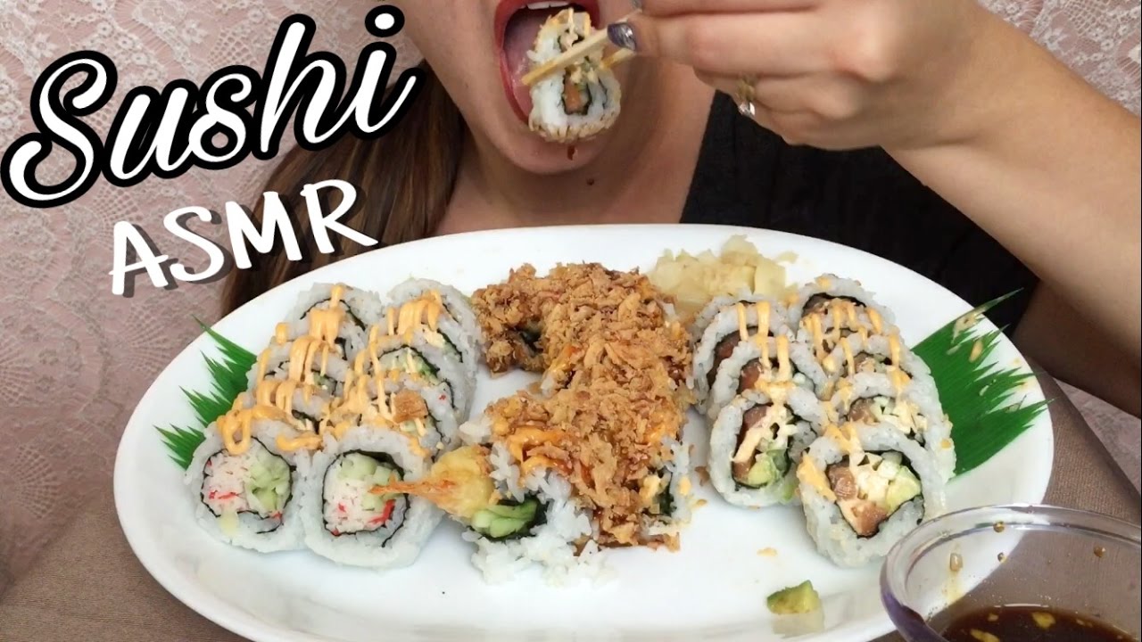 ASMR Sushi (Whispering) | EatWithJas91