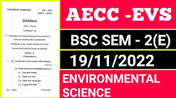 #AECC EVS EXAM QUESTION PAPER TODAY BBMKU 2022 , #aecc evs semester 2 2022
