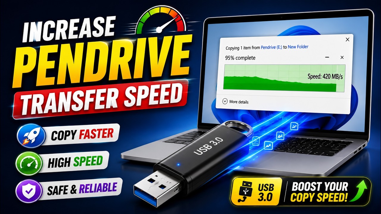 🚀 How to Increase Pendrive Transfer Speed | Copy Files Faster in ...