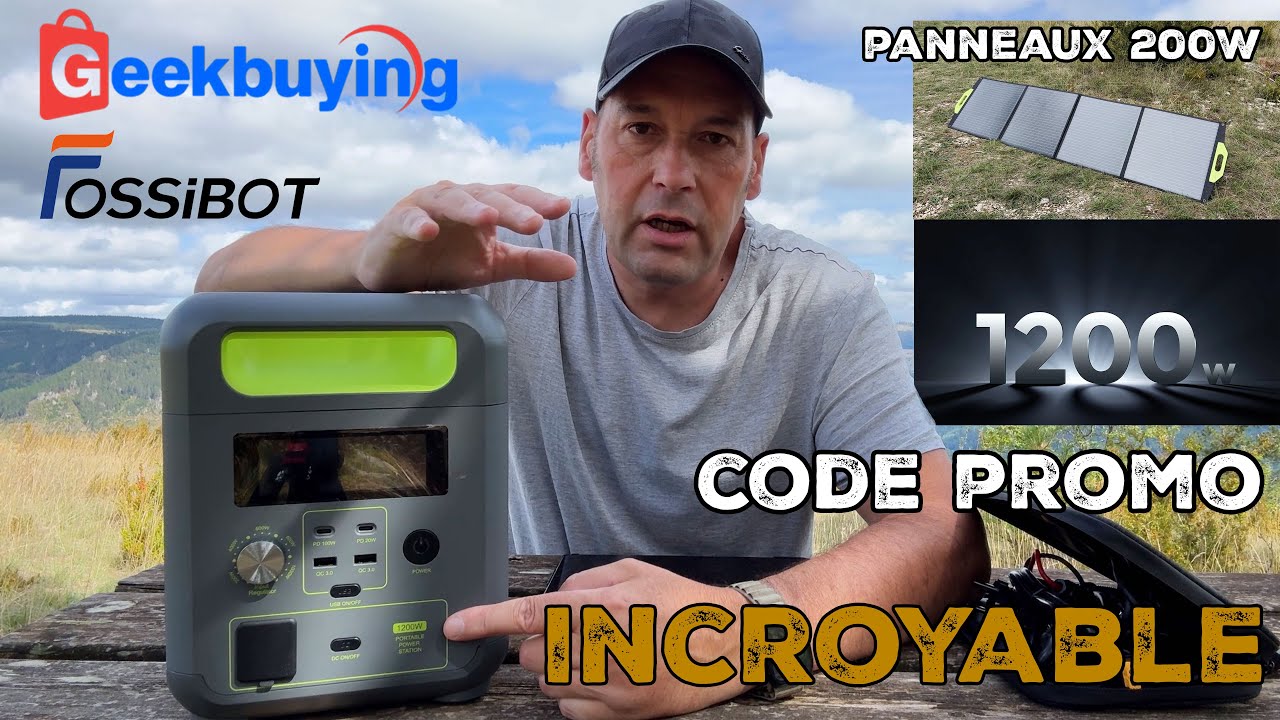 Batterie FOSSIBOT F1200 + Panneau Solaire 200W : Puissance Nomade Ultime ! (Code Promo Geekbuying)