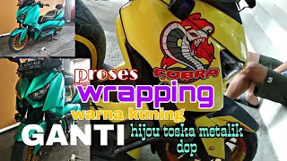 Proses Merobak Xmax Kuning Menjadi Hijau Tosca Metalik Dop Modifikasi Xmax Varyasi Xmax