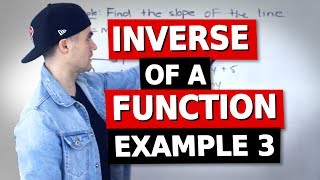 MCR3U (Grade 11 Functions) - Inverse of a Function Example 3