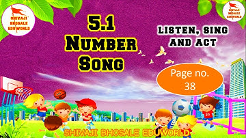 5.1 Number Song | 1 to 10 numbers | Page 38 | Rhyme | Listen sing and act | Std 1 | English |