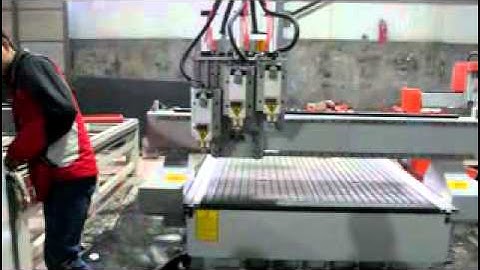 Pneumatic Shift Multiple spindles wood cnc router