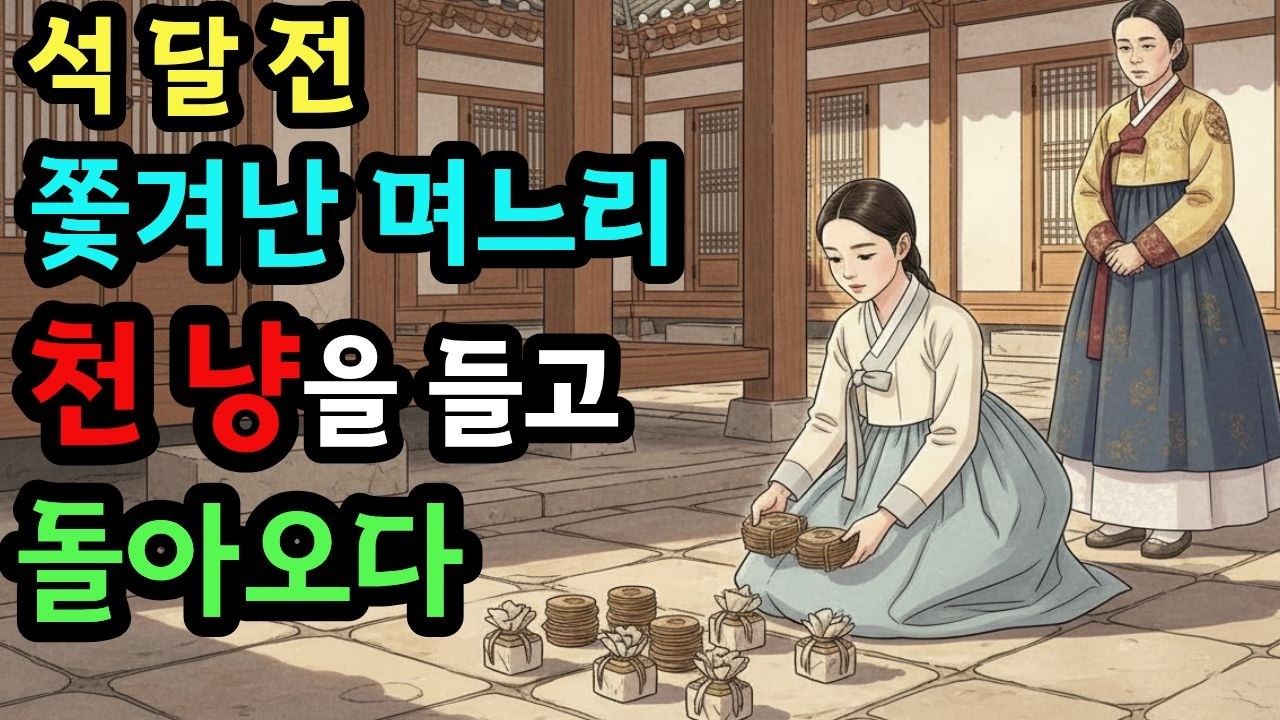 며느리는 쫓겨나며 웃었습니다.  시어머니의 조건때문에...(오디오북/조선야담/옛날이야기/며느리/고부갈등)