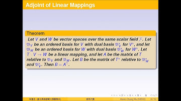 Adjoint of Linear Mappings