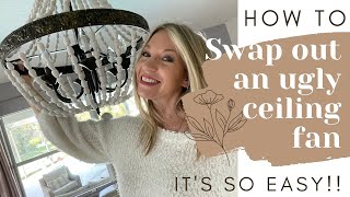 How to swap out a ceiling fan for a chandelier... IT