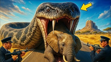 Brave Heroes Save Poor Elephant From Deadly Giant Mutant Python🐍