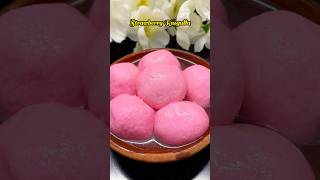 Strawberry Rasgulla🌼#shortsvideo #viralvideo #trendingonshorts #youtubeshorts #food #cooking