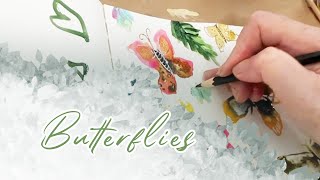 Mariposa ~ Inky mixed-media butterflies 🦋 | Today in my sketchbook - Episode #3