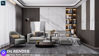 How to Create Realistic Interiors in D5 Render | Beginner’s Tutorial | Living Room.