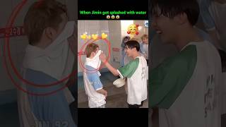 J-Hope worried about Jimin after accidentally splashing water in his face!😥 #jhope #jimin #bts