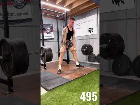 Working Up to a 505 Double 🔥#gymshark #powerlifting #fitness