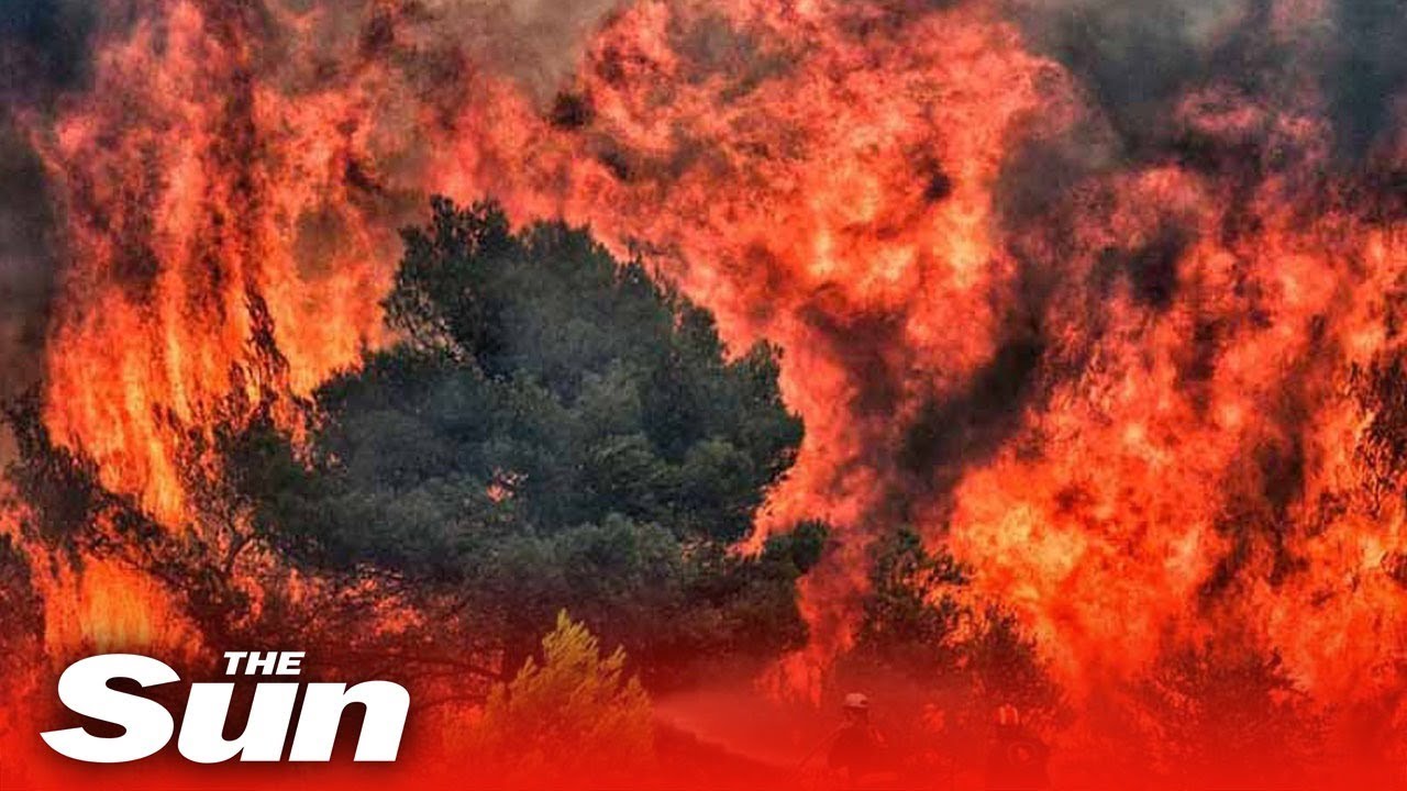 Live: Greece wildfires -  Blaze burns near Athens industrial zone