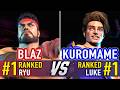SF6 🤜 BLAZ (#1 Ranked Ryu) vs KUROMAME (#1 Ranked Luke) 🤛 SF6 High Level Gameplay
