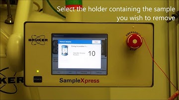 How to remove a sample from a Bruker SampleXpress sample changer