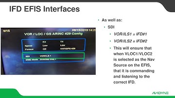 Avidyne IFD Interfaces with EFIS Systems(Entegra/Aspen/Garmin)
