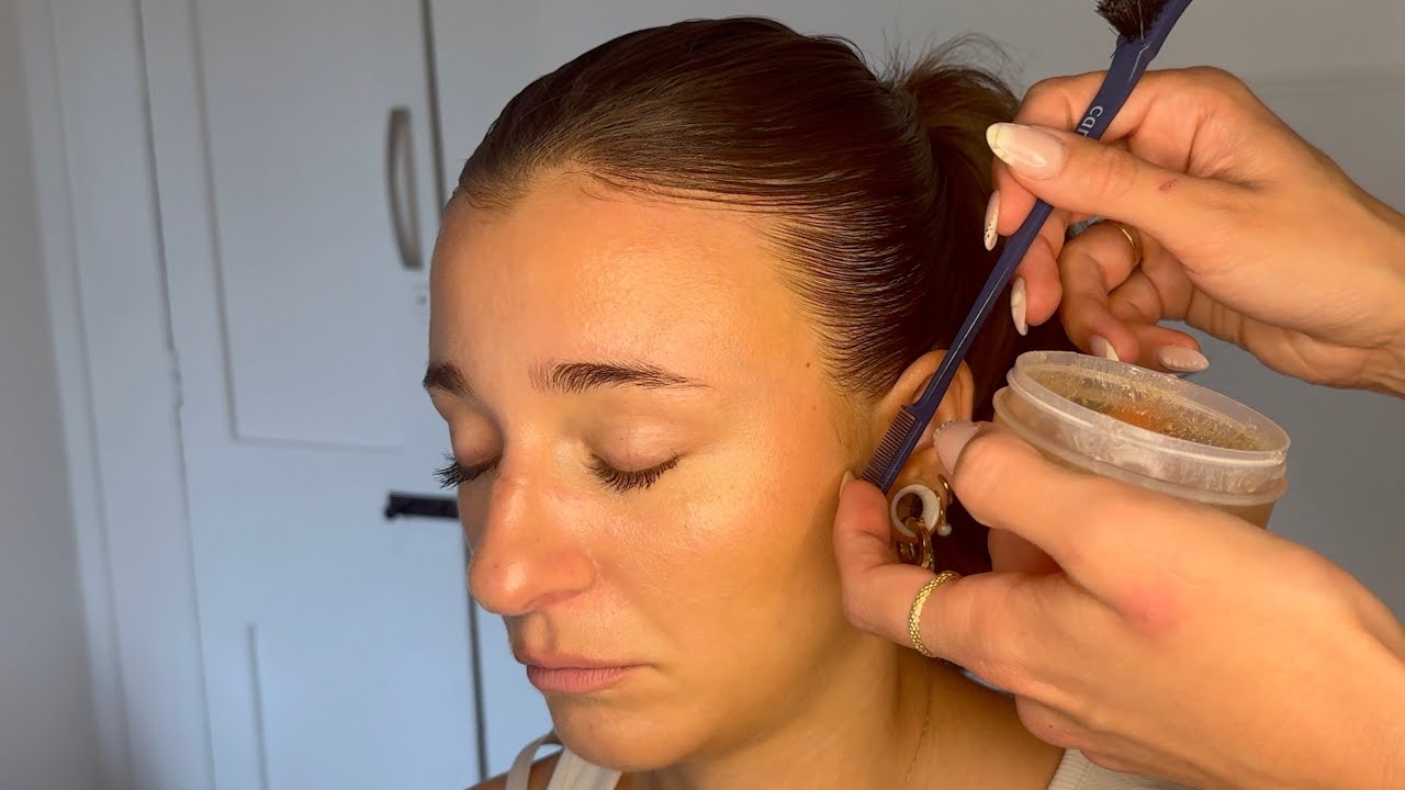 ASMR Hair Edges Styling Video on my Bestie