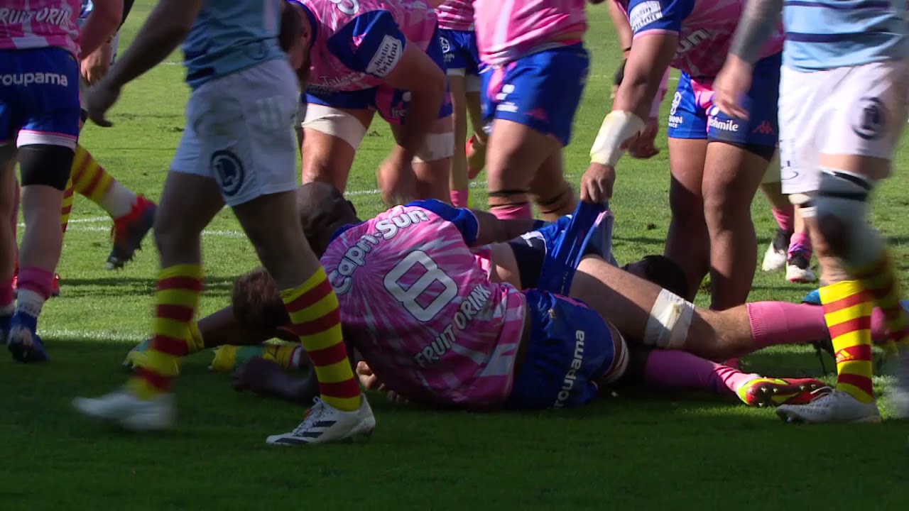 TOP 14 - Essai de Paul GABRILLAGUES (SFP) - USAP - Stade Français Paris - J07 - Saison 2021/2022
