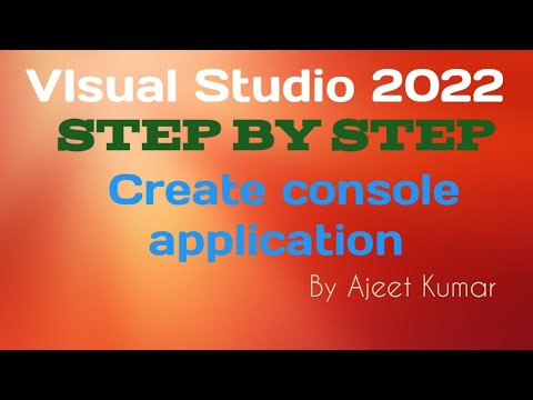 How to run first C# Console Application Project on Visual Studio 2022 | Create console application