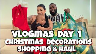 VLOGMAS DAY 1 | Christmas Decorations Shopping \& Haul