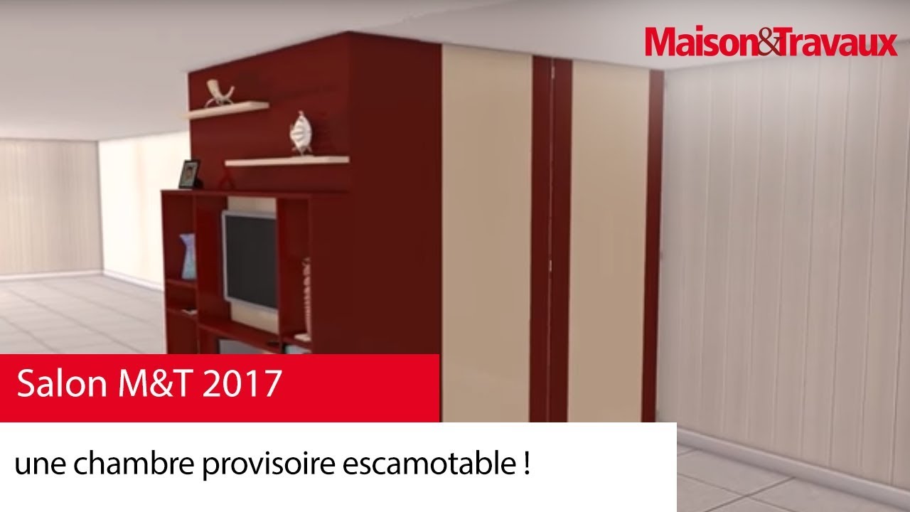Salon Maison et Travaux : une chambre provisoire escamotable ! - YouTube