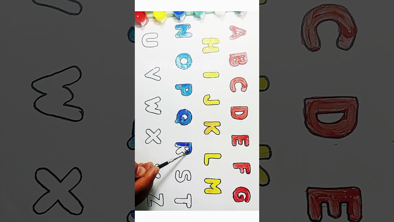 Colourful alphabet | capital letter | a to z write abc | abcd writing 