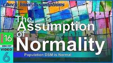 The Assumption of NORMALITY in Parametric Hypothesis Tests (16-6)