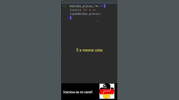 Listas + zip em Python = magia