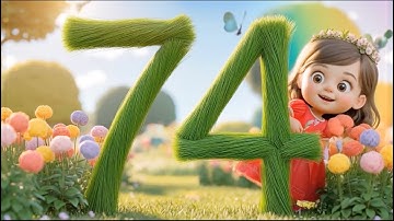 Counting Numbers | Learn Numbers | Nursery Rhymes | Numbers with Grass | 71 to 80 | Numbers Song