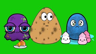 Pou y sus amigos. POU vs MOY 7 vs myBOO.