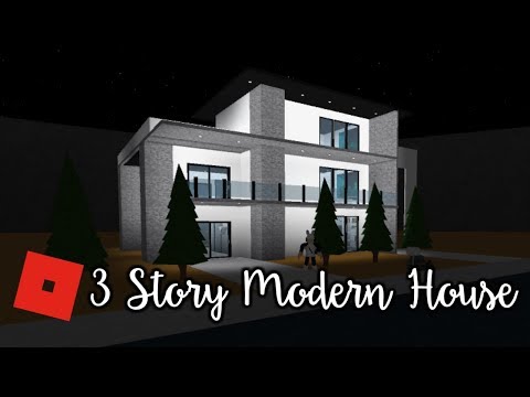 Welcome To Bloxburg Modern 3 Story House Speed Build Youtube - modern two story house roblox bloxburg build gamingwithkev