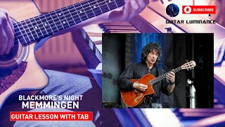 Blackmore's Night - Memmingen (instrumental) guitar lesson