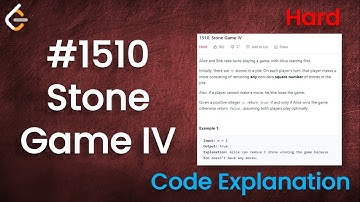 Stone Game IV | Live Coding with Explanation | Leetcode - 1510