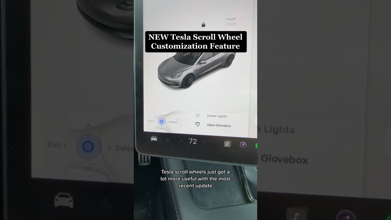 Tesla added scroll wheel customization in the 2023.12 update! 😲