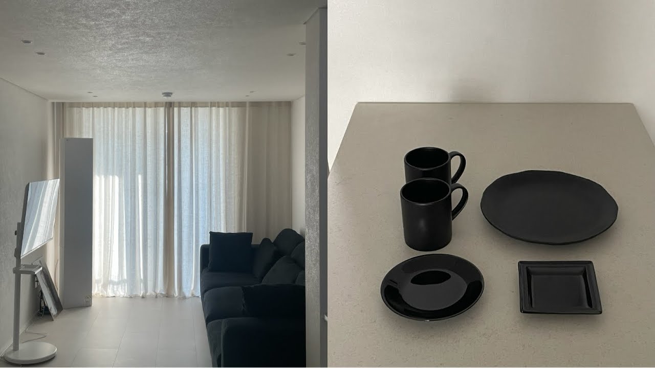 미니멀라이프 살림 | 커튼 설치 · 도자기 구매 · 카메라 언박싱