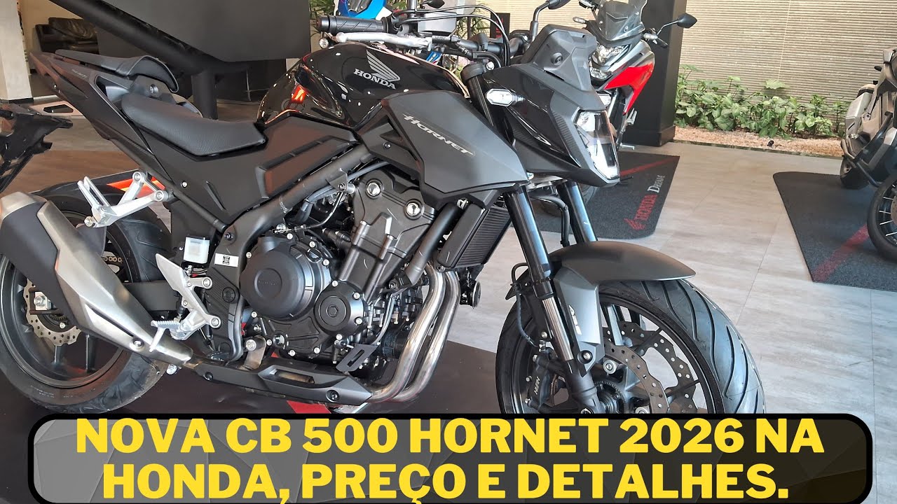 NOVA CB 500 HORNET 2026 NA HONDA,  PREÇO E TODOS OS DETALHES.