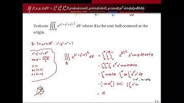 3.4 Triple integration in spherical coordinates