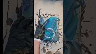 Beautiful Double Flip-Cup Pour Painting (817)!🤩 #fluidart #shorts #acrylicpouring #painting #art