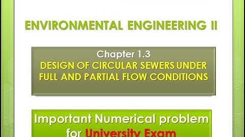 Environmental Engineering 2-KTU Syllabus-Module 1-Chapter 1.3- Numerical problems