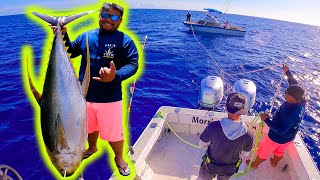 RESCUE AT SEA & OUR FIRST GIANT TUNA OF THE SEASON - TUNA CATCH CLEAN COOK