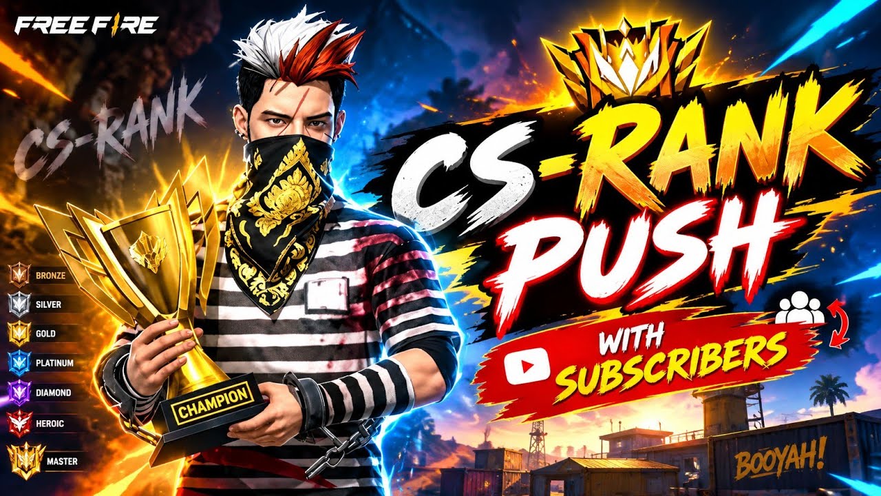 LEGEND FF YT RANK PUSH WITH SUBSCRIBERS IN LIVE🔴|| LEGEND FF YT ON LIVE ...