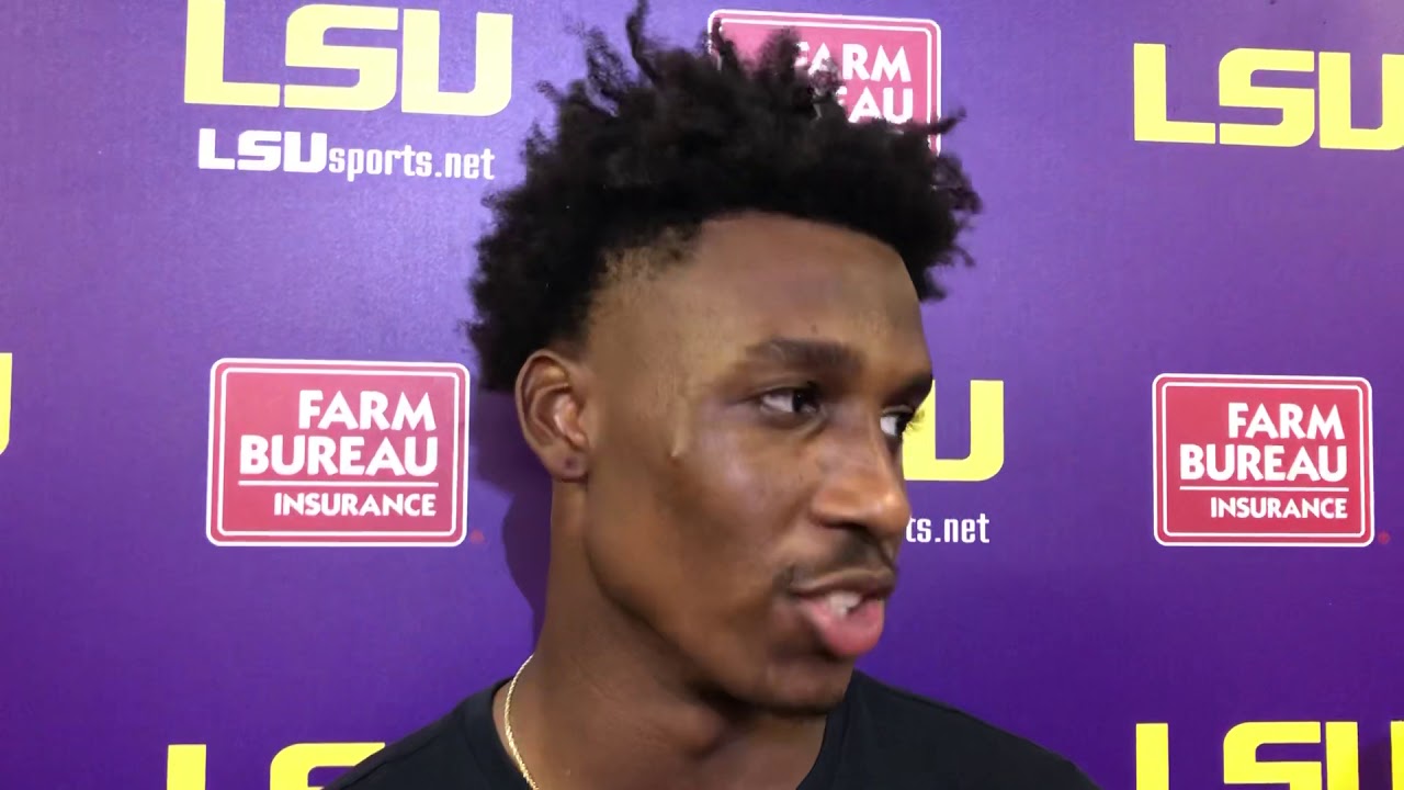 LSU WR Terrace Marshall talks about his hat trick
