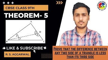 Prove that the difference between any two side of a triangle is less than its third side