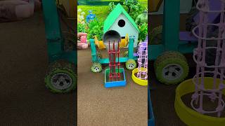 😱 Real Working Mini Tractor Making Cement Pillar | Amazing DIY Construction Machine 🚜 #shorts
